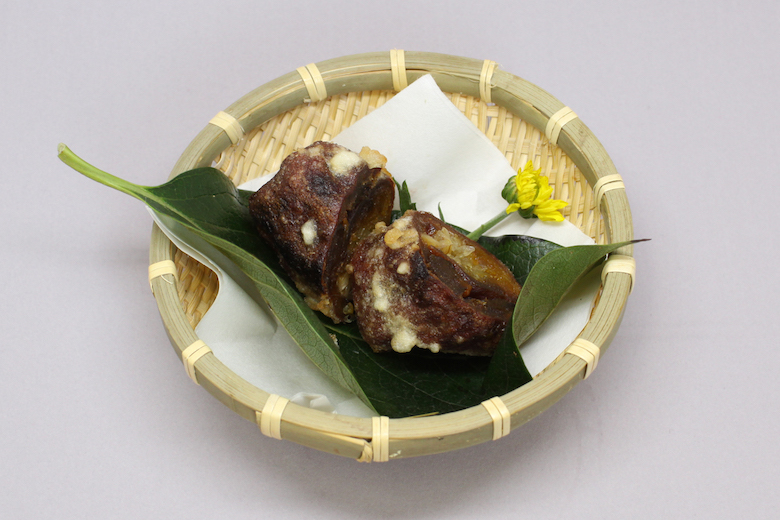 干し柿の揚げ物